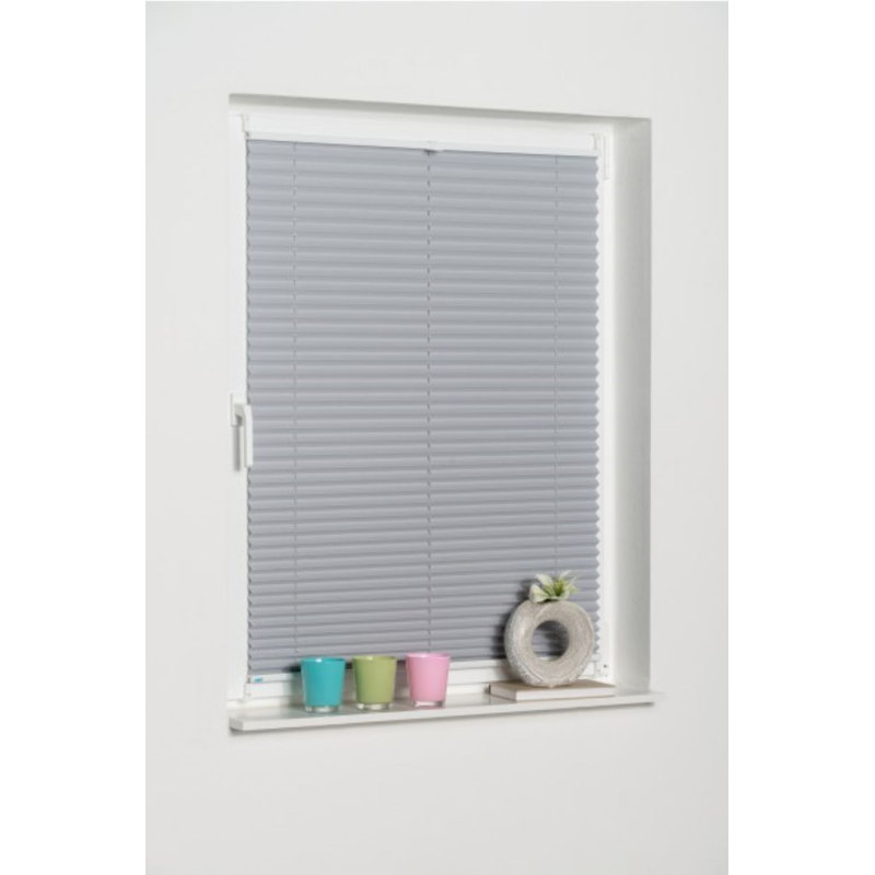 Cordless Room Darkening Pleated Shade, Grey, 70 W x 210 L cm
