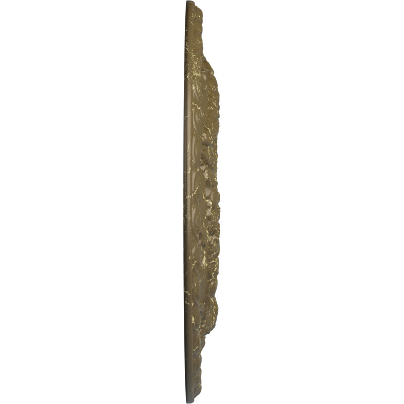 Médaillon de plafond Endurathane Hurley, DE 22 1/8 po x P 7 1/4 po x P 1 3/4 po (convient aux auvents jusqu'à 7 1/4 po), fini craquelé de boue Mississippi peint à la main