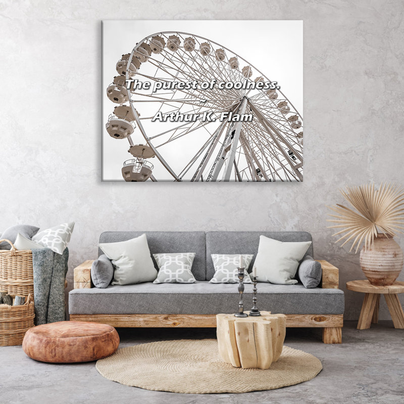 Artsy Quote "The purest of coolness." By Arthur K. Flam Gallery Wrapped Canvas