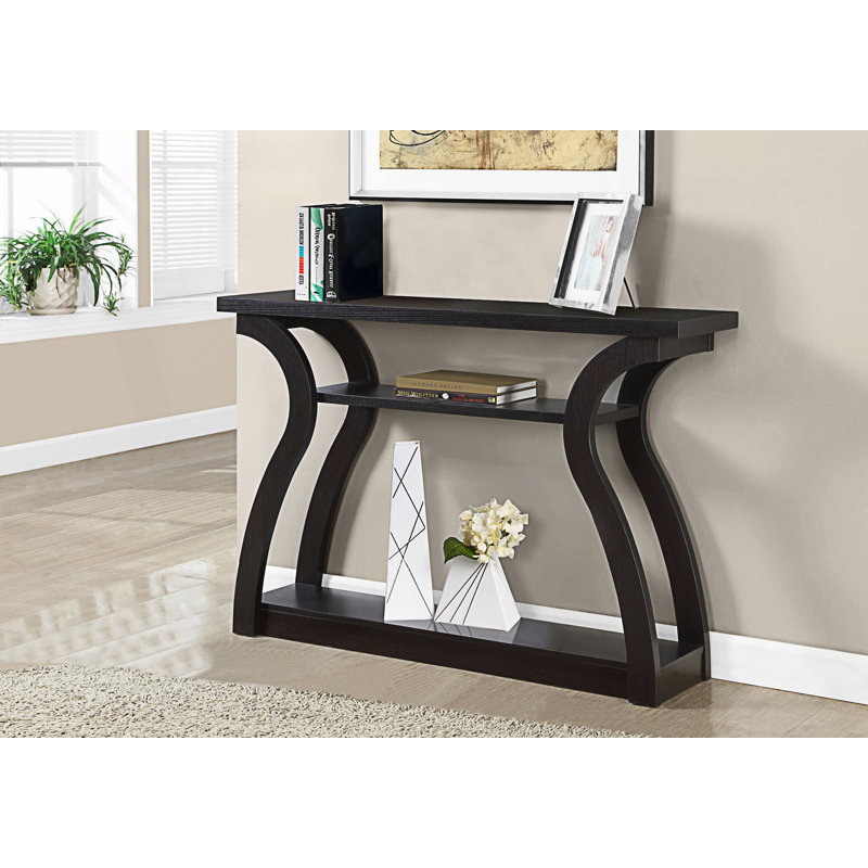 Table d'appoint moderne, table étroite, console, Espresso