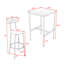 Ensemble de table de bar 3 pièces avec table et 2 tabourets rembourrés en polyuréthane pour économiser de l'espace-747284747-753359712-747284749