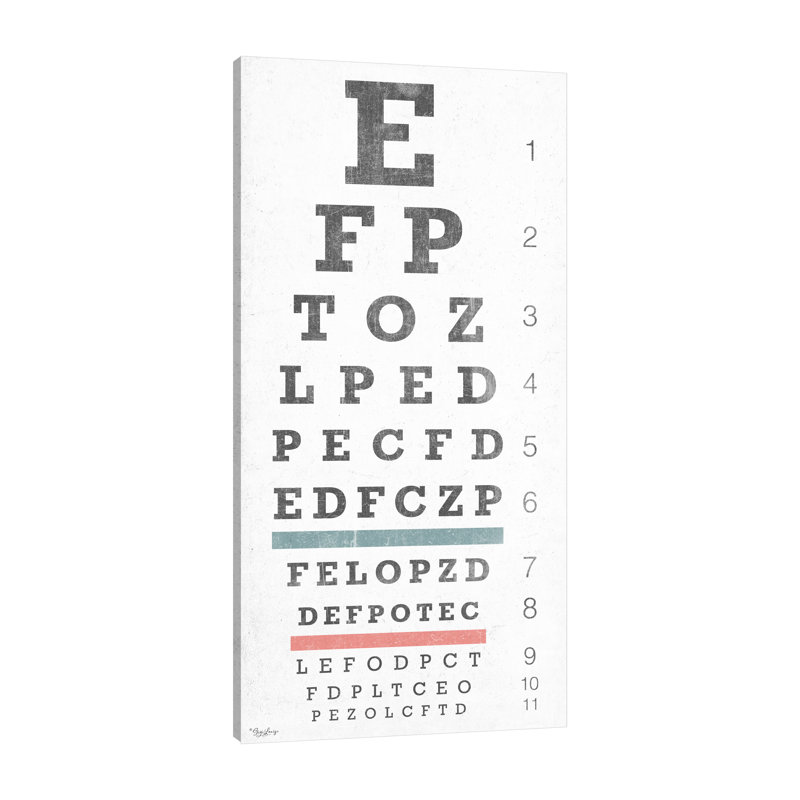 Toile tendue sur toile "Eye Charte" par Gigi Louise, H 60 po x l 30 po x P 1,5 po