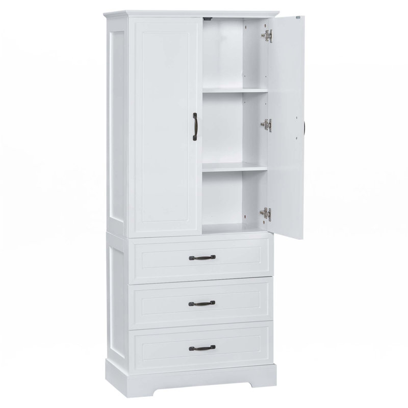 Tall Bathroom Storage Cabinet, White
