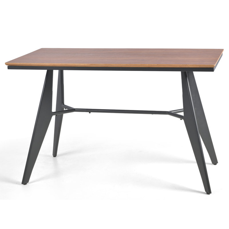 Plywood Premium Steel Patio Bistro Table, Backyard Dining Table, Indoor-Outdoor Bar Table, Garden Coffee Table, Heavy Duty Rectangular Metal Side Table, Waterproof, (47.24”L X23.62”W X29.13”H)