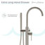 Robinet de baignoire autoportant Ivy en nickel brossé-54250437
