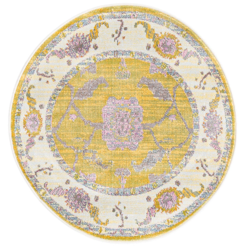 Ikat Indoor Rug, Round 3'3"