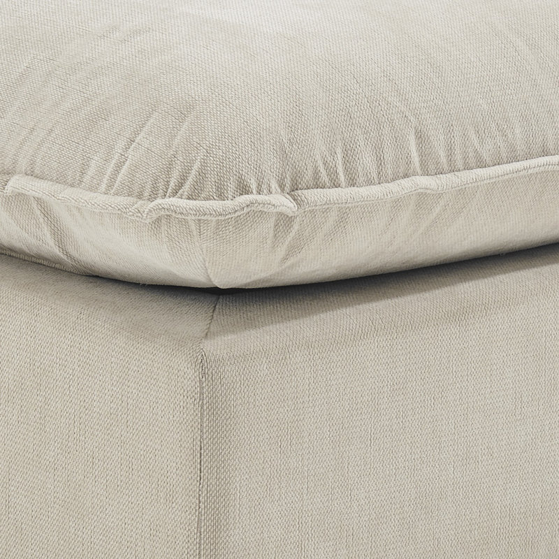 Alexa 80 Wide Ottoman, Cream