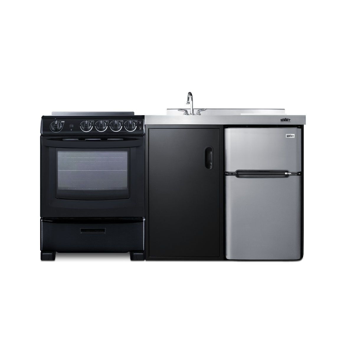 Summit ACK63GASBSS 63 Wide All-in-One Kitchenette with GAS Range