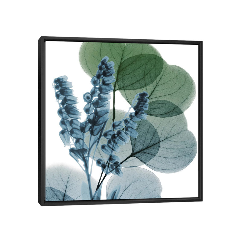 «Lilly of Eucalyptus I», impression sur toile, H 18 po x l 18 po x P 1,5 po, Toile avec cadre noir, Pas de tapis