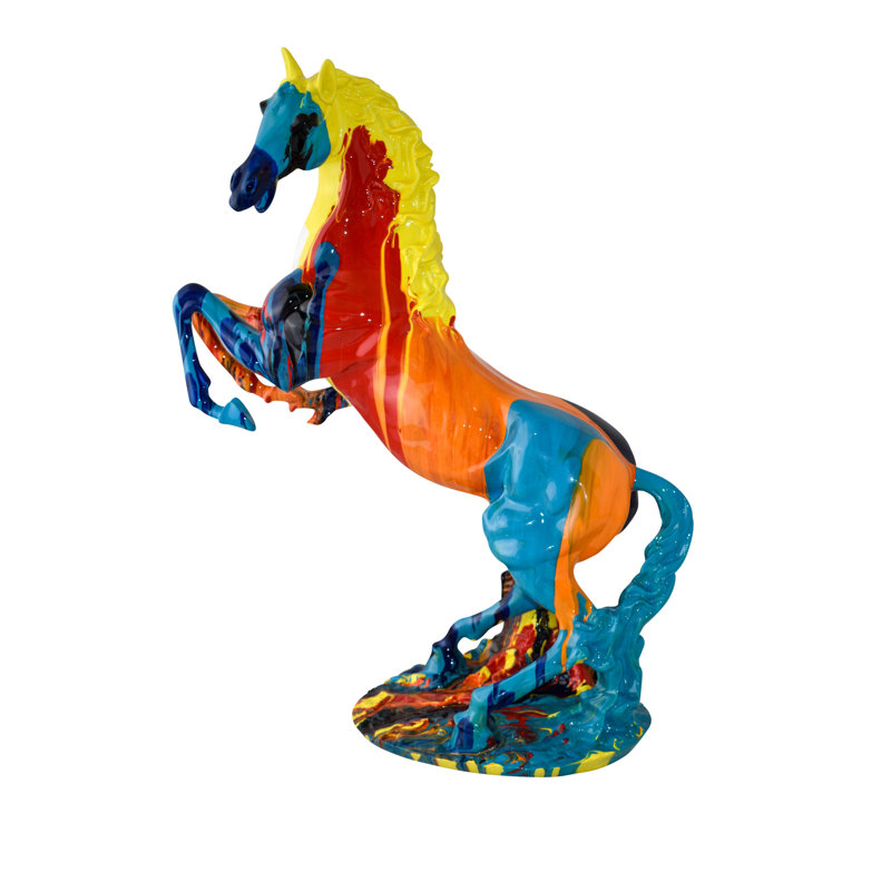 Couleur du cheval d'élevage peint en résine Dimensions: 19 po x 8 po x H 21 po