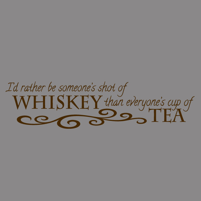 Adhésif décoratif shot of whiskey/tasse de thé, Brun