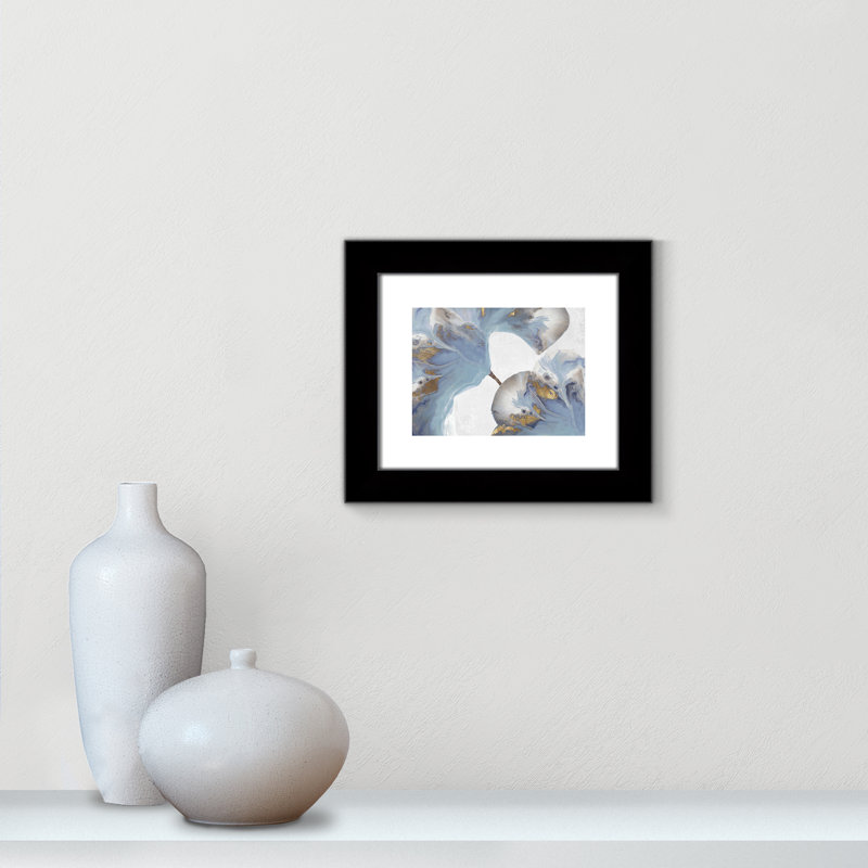 Espace intérieur II - Art encadré autoportant, Encadrement avec passe-partout noir, H 31 po x l 43 po x P 1,25 po