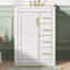 Meuble-lavabo 24 po avec lavabo intégré en céramique, meuble-lavabo à une porte, 3 tiroirs et meuble-lavabo simple pour petite et moyenne salle de bain-958832442