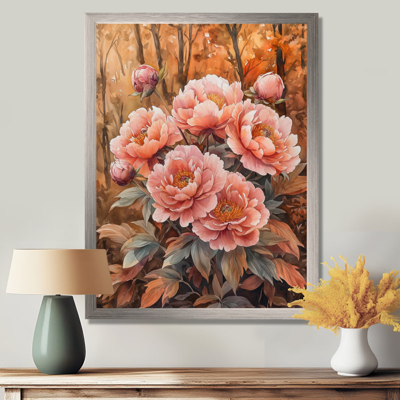 Branson - impressions murales florales, Reproduction encadrée d'une seule photo, Argent argent, H 32 po x l 24 po