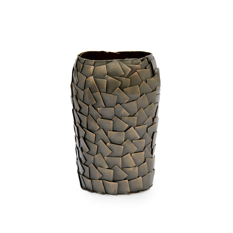 Apsis Handmade Metal Table Vase, Bronze