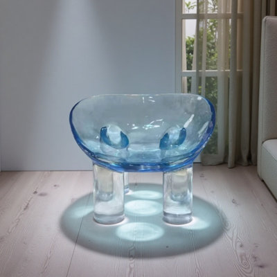 Fauteuil éléphant de luxe en résine transparente