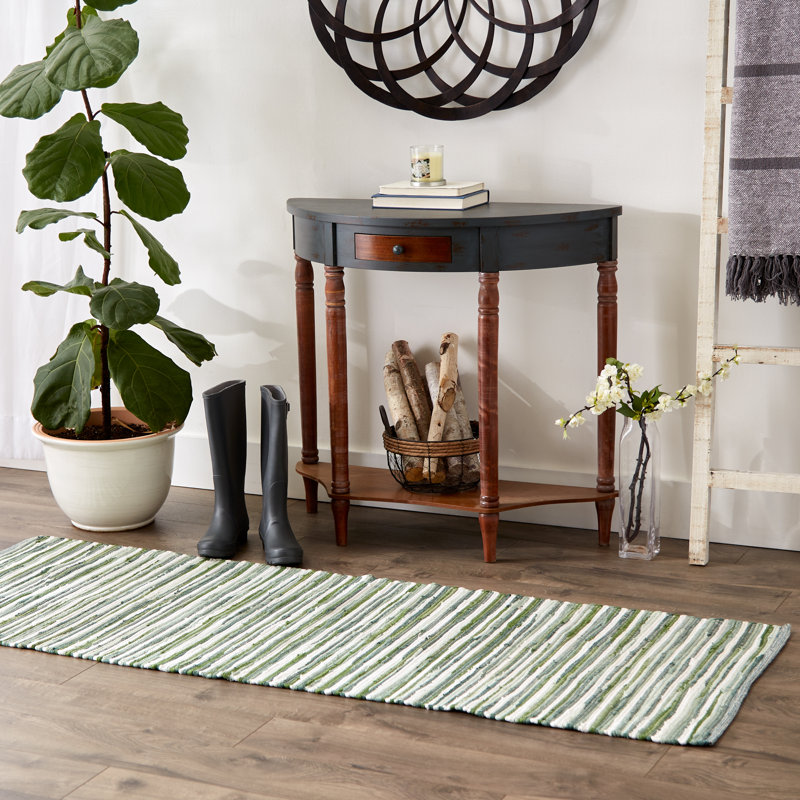 TAPIS CHINDI EN COTON JADÉTE SLIM 4X6, Rectangle 2 pi 3 po x 6 pi