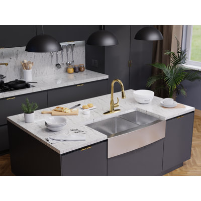 Robinet de cuisine à poignée simple sans contact avec accessoires Sifo