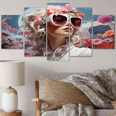 Surrealism Explores The Fashion II - Surrealism Canvas Print - 5 Panels