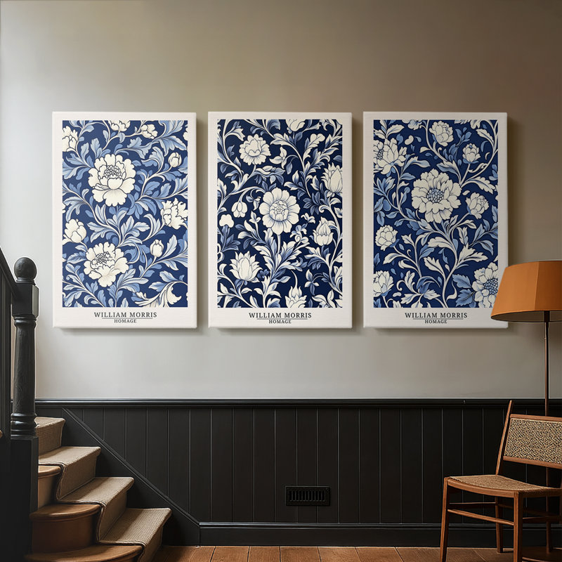 Série sur toile tendue sur mesure - 3 pièces, H 48 po x l 96 po