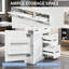 36" Modern White Bathroom Vanity With Sink, Solid Wood Cabinet