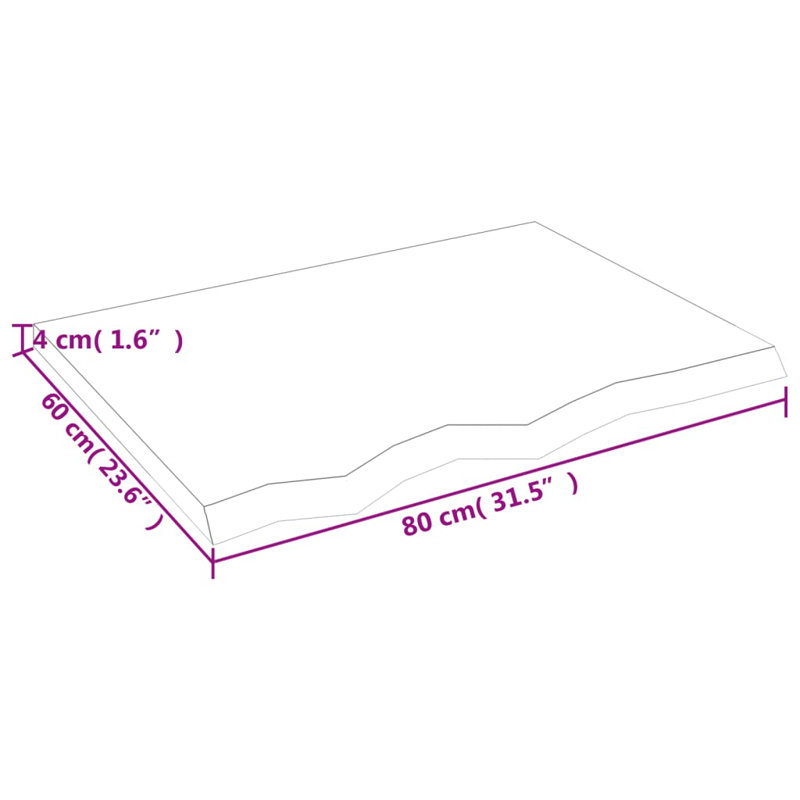 Tablette murale Loon Peak® brun clair traité bois massif chêne, H 31,5 po x l 23,6 po x P 1,6 po