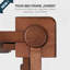 Cadre de lit double Carruthers - Lit plateforme en bois massif - Cadre de lit à menuiserie japonaise - Support à lattes de bois - Aucun sommier nécessaire - Assemblage facile - Style minimaliste et moderne (brun clair, double)-122289691-114246965