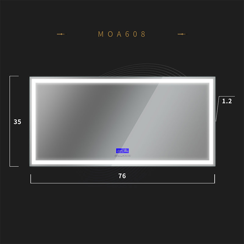 Miroir de salle de bain Kagome, 35 po x 76 po