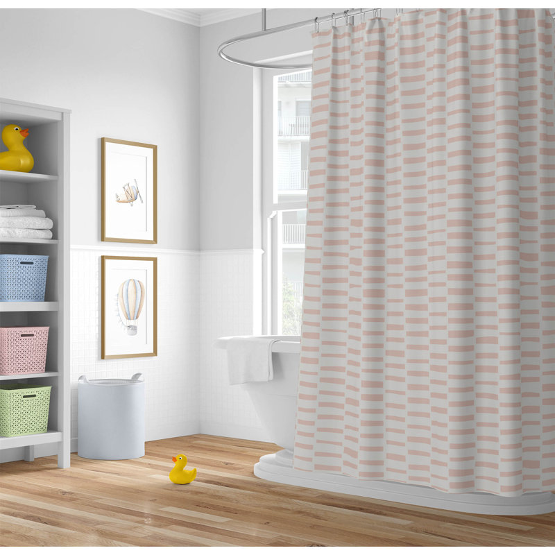 Flat Attack Ultra-Thin Lightweight Shower Curtain, Pink