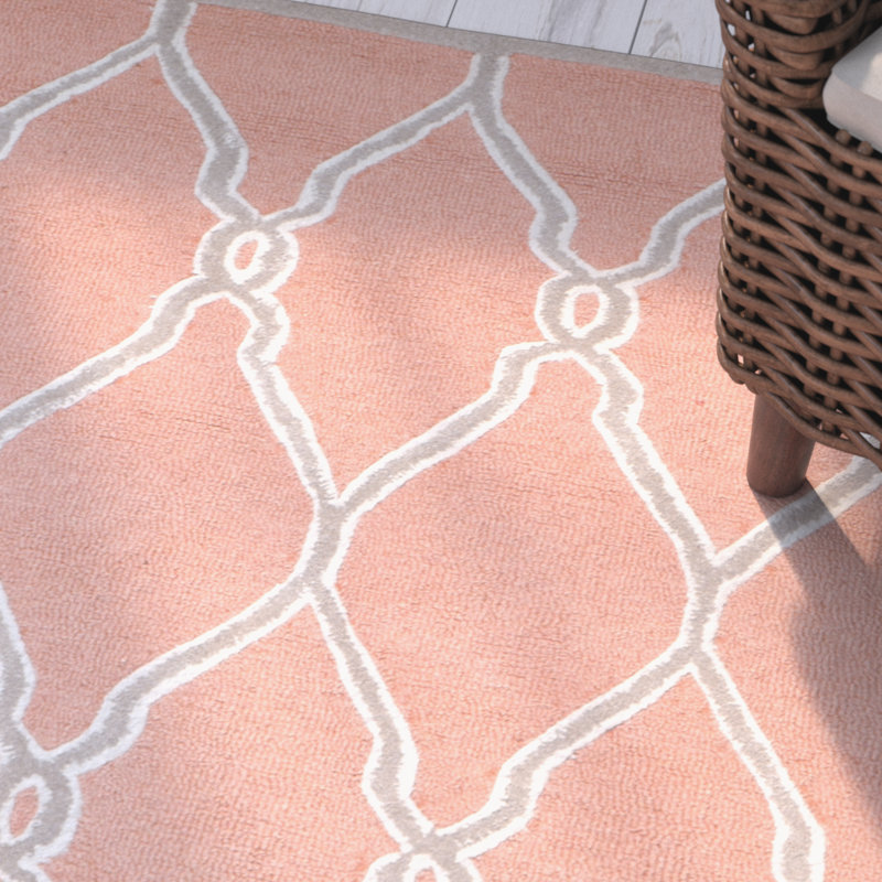 Albatross Geometric Wool Hand Woven Area Rug, Rectangle 122 x 183 cm