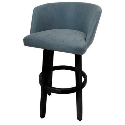 Sykes Swivel Counter Wood Bar Stool 26" Sykes - Vivian - Basin Beige - Black