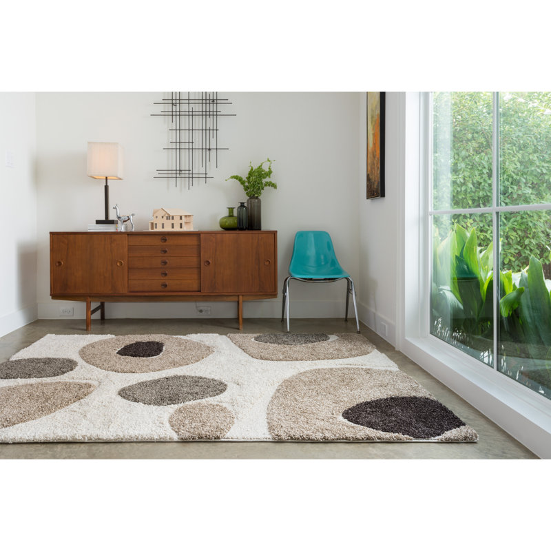 Tapis gris / ivoire Menoken, Tapis de couloir 2 pi 3 po x 8 pi