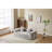 Comfy Floor Couch Bed With Chenille Fabric, Grey, 3 - Seat, Memory Foam, For Living Room Grey Compression Armrest, Convertible Design, Material, Foam-1902679596