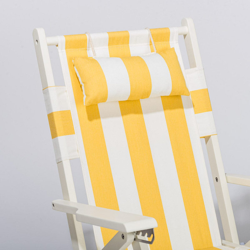 Chaise Tommy, Jaune / Blanc