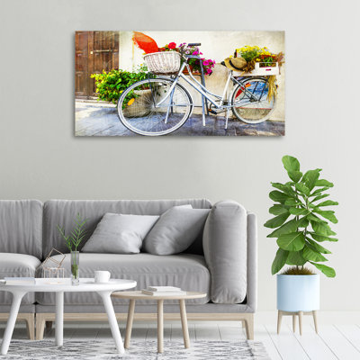 White Bicycle - Wrapped Canvas Print
