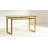 51" Modern Minimalist Rectangular Glass Dining Table for 4-6 with 0.31" Tempered Glass Tabletop and Metal Legs-1668610065