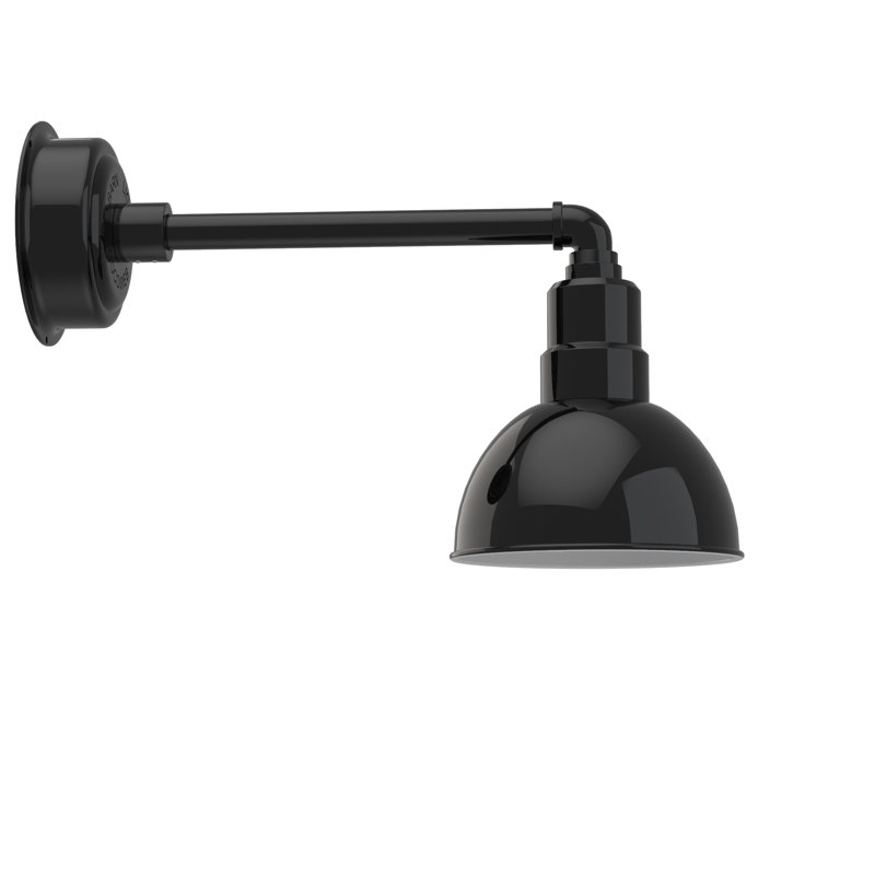 Wall Light, Black, 11.62" H x 8" W x 21.5" D