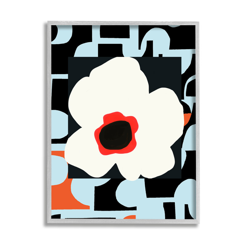 Motif floral rétro, H 30 po x l 24 po x P 1,5 po, Estampe numérique Farmhouse