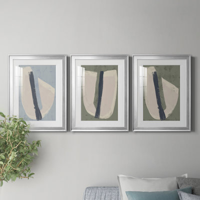 " Paper Slice II " 3 - Pieces Painting Print
