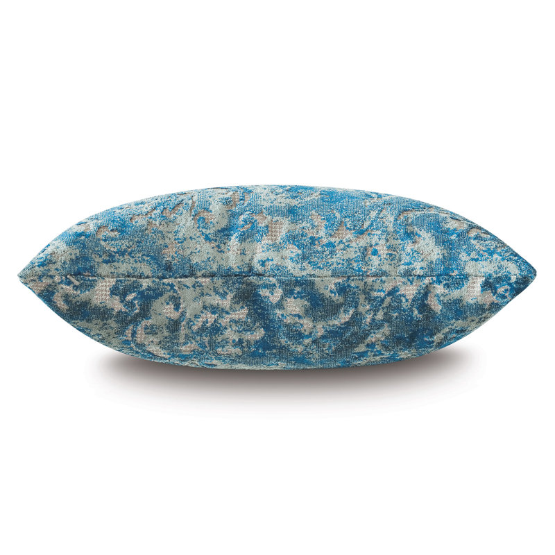 Abstract Reversible Throw Pillow, Byzantine Slate