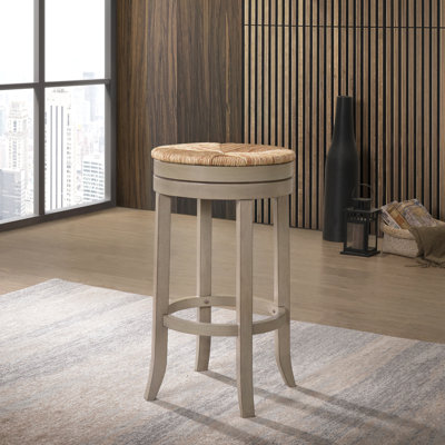 Tamasin Swivel Counter Stool with Solid Wood Frame