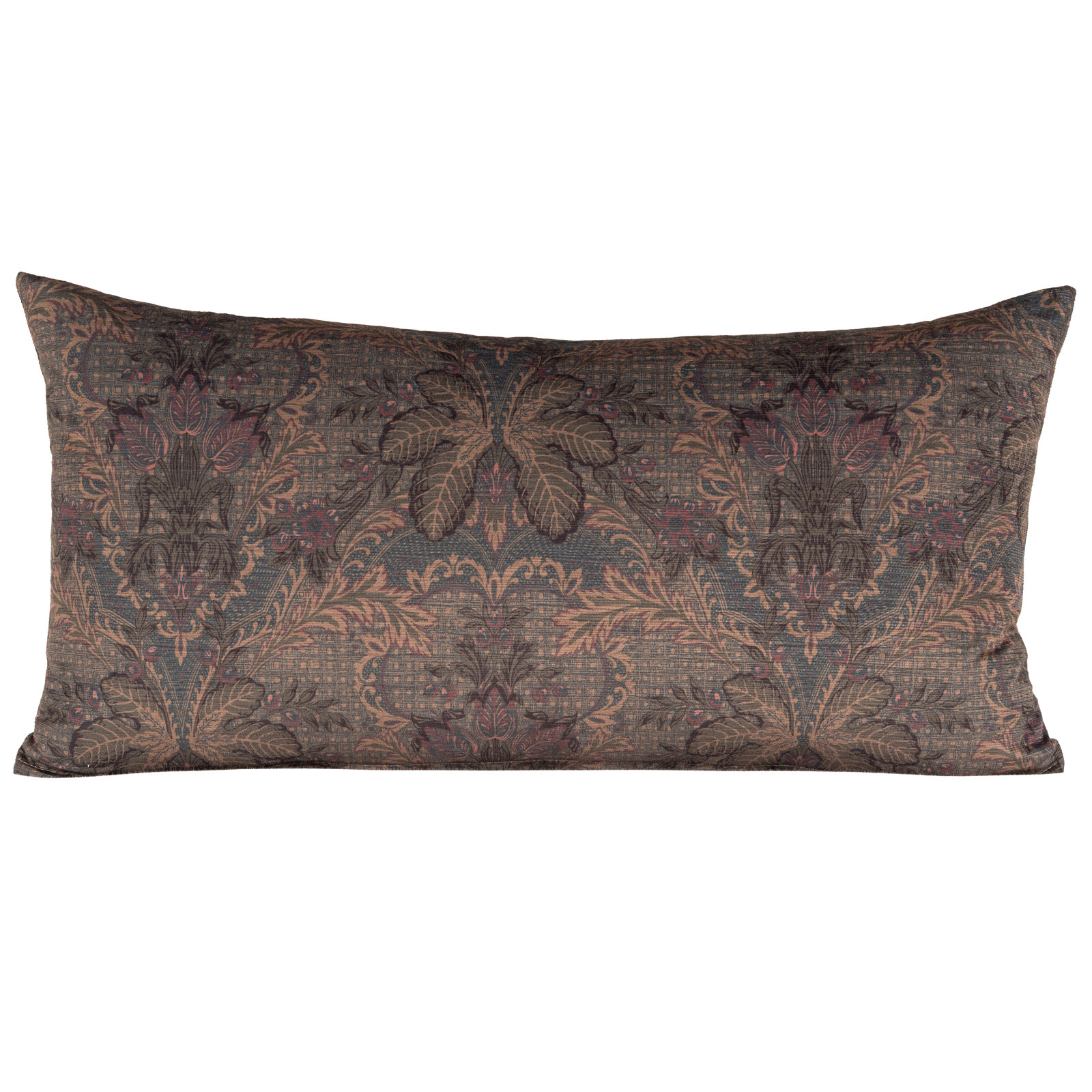 Oakden Checkered Throw Pillow, Feather, Rectangle 12"H x 21"W