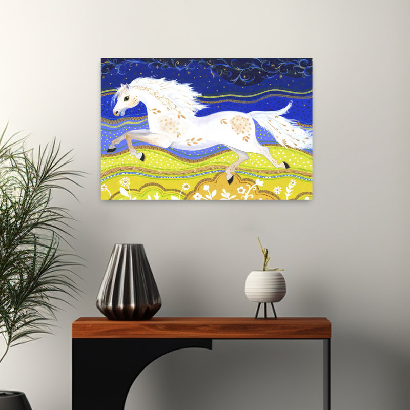 Galloping Gilded Horse by Isabelle Brent - Wrapped Canvas Print, 60.96 cm H x 40.64 cm W
