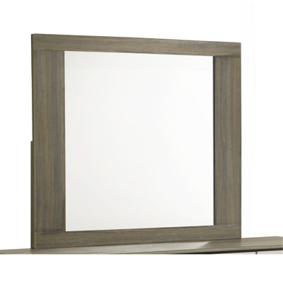 Gem Modern Style Mirror Made With Wood In Beige & Brown
