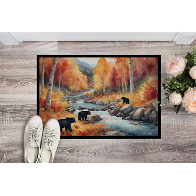 Bears Autumn in the Woods Doormat