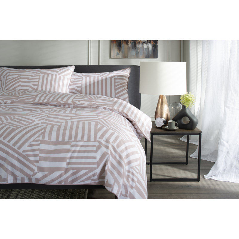 Two Tone Duvet Cover Set, Pink, Kingsize - 2 Standard Pillowcases