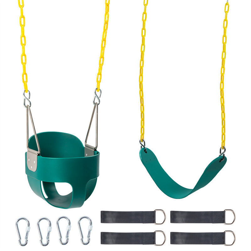 Balançoire avec chaînes Winado, Vert