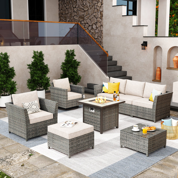 Cassville 6 - Person Patio Conversation Set with Cushions