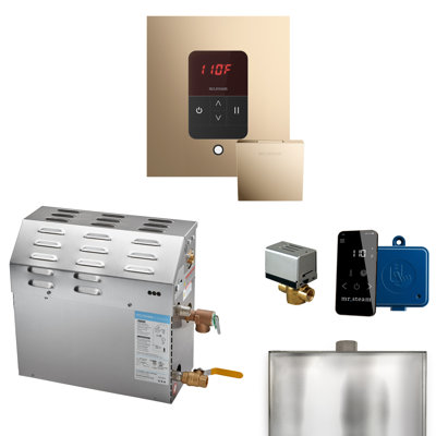Ensemble de générateur de douche à vapeur MS 7,5 kW (7500 W) avec contrôle d'iTempo carré et accessoires