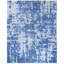 Tapis bleu bouclé fait à la main-697787469